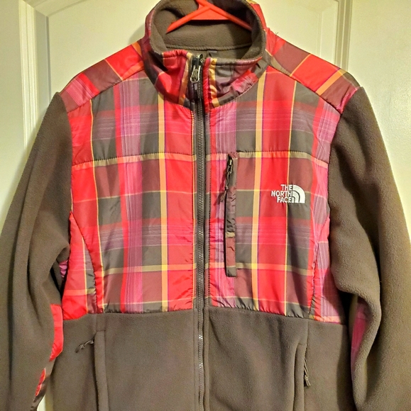 North Face Plaid Fleece Jacket